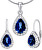 Set in argento MONACO con zaffiro LPS0341BS (orecchini, pendente)