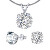 Set di gioielli d’argento con i cristalli JJJS5RC1 (orecchini, pendente)