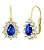 Goldene Ohrringe mit natürlichem Blautopas SILVEGO31866Y