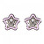 Dívčí náušnice Hvězdičky s krystaly Star L2002PIN