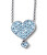Sanfte Halskette für Mädchen Dreamheart mit Kristallen L1002BLU