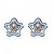 Dievčenské náušnice Hviezdičky s kryštálmi Star L2002BLU