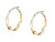 Orecchini a cerchio alla moda placcati in oro T-Design TJAXA03