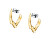 Cercei fermecători rotunzi placați cu aur T-Design TJAXA05