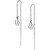 Eleganti orecchini lunghi in acciaio T-Design TJAXA15