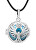 Dámsky náhrdelník modrá metalická rolnička Posolstvo K10PMM18