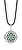 Collana decorativa con campana di gravidanza verde Fiore KVZM18