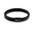 Bracciale in pelle nera con chiusura in acciaio 2790331