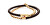 Doppeltes Armband aus Leder und vergoldetem Stahl 2790563