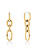 Moderní pozlacené náušnice Contrast Link Chain 2780786