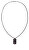 Nadčasový černý náhrdelník z oceli Nelson H-Link 2790424