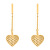 Cercei din oțel placat cu aur cu pandantiv inimă TH2780303