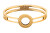 Elegante bracciale solido in acciaio placcato oro Dreup 2780315