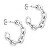 Elegantné oceľové náušnice kruhy TJ-0154-E-32