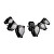 Fantasievolle schwarze Ohrringe mit Zirkonen  TJ-0079-E-14