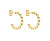 Cercei rotunzi răsuciți placați cu aur TJE0232-918