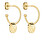 Vergoldete runde Ohrringe  3v1 TJ-0056-E-18