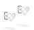 Srdiečkové náušnice z ocele Logomania Heart TJ-0531-E-08