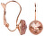 Moderne Ohrringe aus Bronze Blush Rose