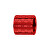 Červený hliníkový korálek na náramky B15012R