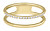 Dvojitý minimalistický prsten z oceli Gold