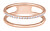 Dvojitý minimalistický prsten z oceli Rose Gold