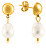 Elegantní pozlacené náušnice s pravými perlami VAAJDE201330G