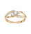 Inel elegant placat cu aur cu zirconi transparenți PO/SR08996D