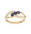 Elegante anello placcato oro con zirconi PO/SR08669B