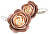 Braun-Apricot Ohrhänger mit Blumen