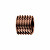Hnedá oceľová korálka na náramky BAS1046_1