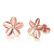 Finom bronz fülbevaló kristályokkal Virágok VSE001R-PET