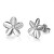 Finom acél fülbevaló kristályokkal Virágok VSE001S-PET