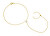 Brățară fină aurită decorată cu zircon VSB6006G-PET