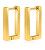 Orecchini di design rettangolari in acciaio placcato in oro VGE633G