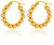 Moderni orecchini di perline a cerchio placcati oro
