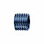 Modrá oceľová korálka na náramky BAS1046_2