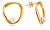 Gyönyörű aranyozott gyöngy fülbevaló VAAJDE201291G