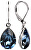 Eleganti orecchini con cristalli Pear Denim Blue