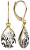 Elegantné pozlátené náušnice s kryštálmi Pear Crystal