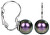 Bezaubernde Ohrringe mit KlappePearl Iridescent Purple