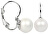 Krásné perlové náušnice Pearl Pearlescent White