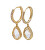 Vergoldete runde Ohrringe mit Zirkon VBE008 G