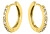 Orecchini in acciaio placcati in oro con cristalli VREPE003G