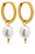 Cercei fermecători placați cu aur cu perle 2in1 VAAXF340G