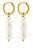 Bezaubernde vergoldete Ohrringe mit echten Perlen 2 in 1 VAAJDE201861G