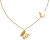Vergoldete Schmetterling Halskette KNSC-257-GOLD