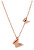 Rosa vergoldete Schmetterling-Halskette KNSC-257-RG