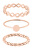 Set di anelli di design in acciaio placcato oro rosa