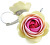 Růžovo-vanilkové visací náušnice ve tvaru kytiček Summer Flower